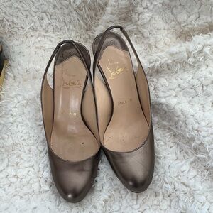 Christian Louboutin Metallic Bronze Heels